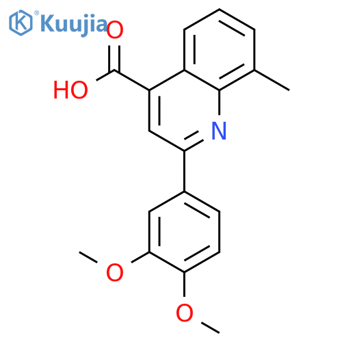 2-(3,4-Dimethoxyphenyl)-8-methylquinoline-4-carboxylic acid structure