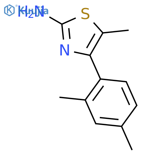4-(2,4-dimethylphenyl)-5-methyl-1,3-thiazol-2-amine structure