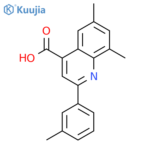 6,8-Dimethyl-2-(3-methylphenyl)quinoline-4-carboxylic acid structure