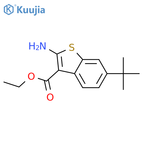 Ethyl 2-Amino-6-tert-butyl-1-benzothiophene-3-carboxylate structure