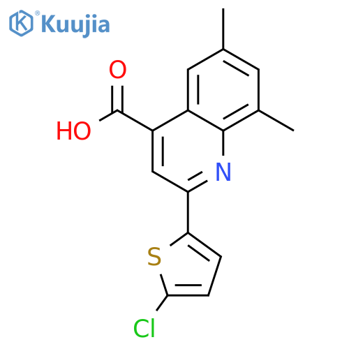 2-(5-Chlorothien-2-yl)-6,8-dimethylquinoline-4-carboxylic acid structure