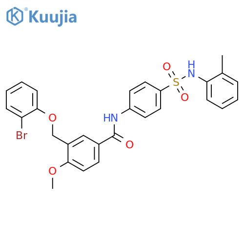 3-(2-Bromo-phenoxymethyl)-4-methoxy-N-(4-o-tolylsulfamoyl-phenyl)-benzamide structure