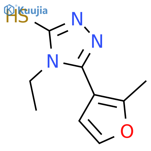 4-Ethyl-5-(2-methylfuran-3-yl)-4H-1,2,4-triazole-3-thiol structure