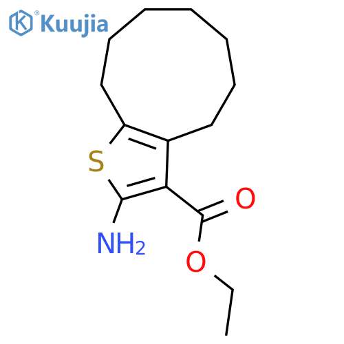 Ethyl 2-amino-5,6,7,8,9,10-hexahydro-4H-cyclononabthiophene-3-carboxylate structure