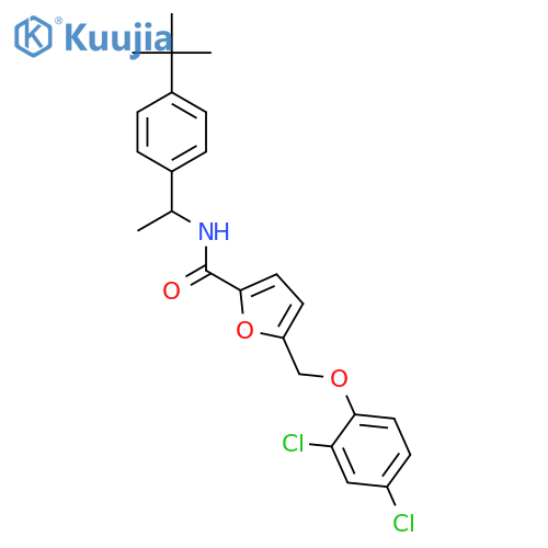 <br>5-(2,4-Dichloro-phenoxymethyl)-furan-2-carboxylic acid [1-(4-tert-butyl-phe nyl)-ethyl]-amide structure
