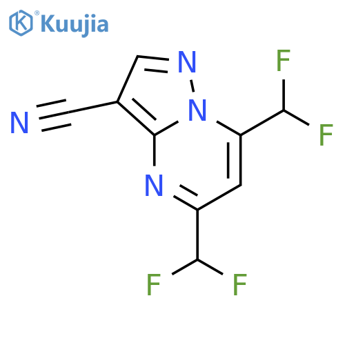 5,7-Bis-difluoromethyl-pyrazolo[1,5-a]pyrimidine-3-carbonitrile structure
