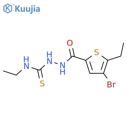 2-[(4-bromo-5-ethyl-2-thienyl)carbonyl]-N-ethylhydrazinecarbothioamide structure