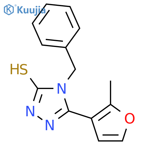 4-Benzyl-5-(2-methylfuran-3-yl)-4H-1,2,4-triazole-3-thiol structure