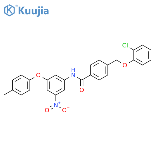 4-(2-Chloro-phenoxymethyl)-N-(3-nitro-5-p-tolyloxy-phenyl)-benzamide structure