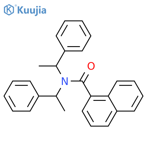 1-Naphthalenecarboxamide, N,N-bis[(1R)-1-phenylethyl]- structure