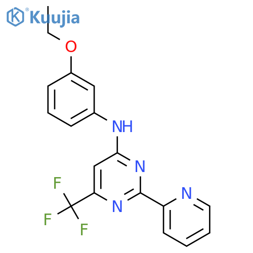 4-Pyrimidinamine, N-(3-ethoxyphenyl)-2-(2-pyridinyl)-6-(trifluoromethyl)- structure