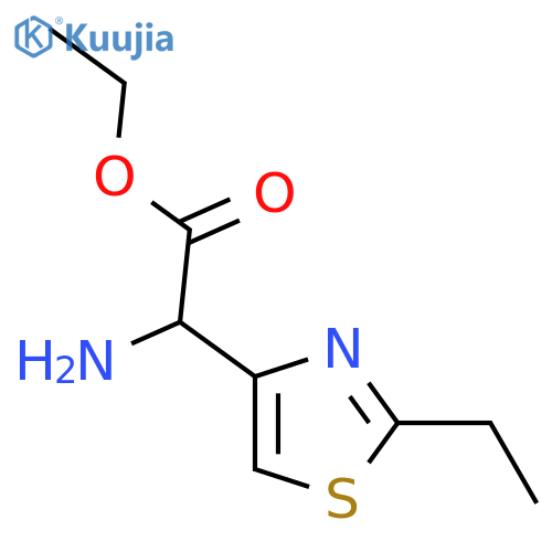 ethyl 2-amino-2-(2-ethyl-1,3-thiazol-4-yl)acetate structure