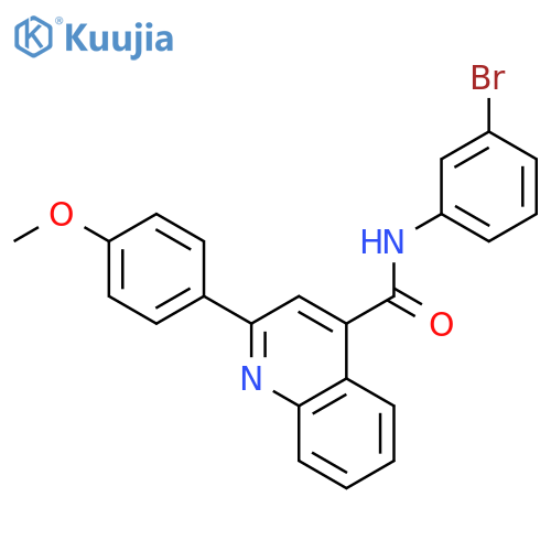 N-(3-bromophenyl)-2-(4-methoxyphenyl)-4-quinolinecarboxamide structure