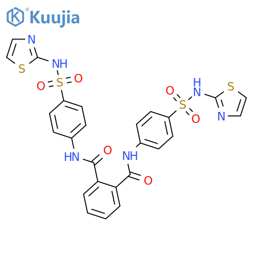 N,N'-Bis-[4-(thiazol-2-ylsulfamoyl)-phenyl]-phthalamide structure