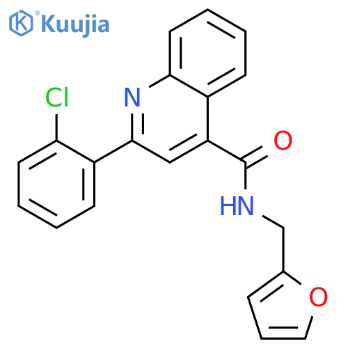 2-(2-Chloro-phenyl)-quinoline-4-carboxylic acid (furan-2-ylmethyl)-amide structure