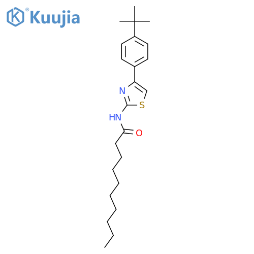 Decanoic acid [4-(4-tert-butyl-phenyl)-thiazol-2-yl]-amide structure