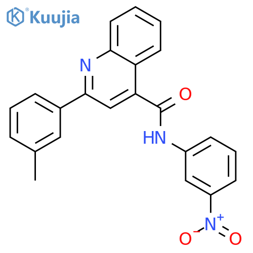 2-(3-methylphenyl)-N-(3-nitrophenyl)quinoline-4-carboxamide structure