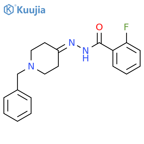 N'-(1-benzyl-4-piperidinylidene)-2-fluorobenzohydrazide structure