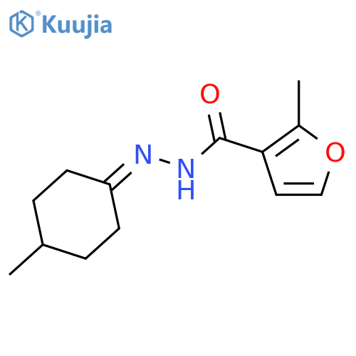 2-methyl-N'-(4-methylcyclohexylidene)-3-furohydrazide structure