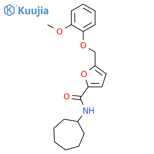 2-Furancarboxamide, N-cycloheptyl-5-[(2-methoxyphenoxy)methyl]- structure