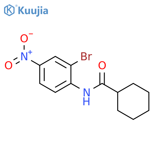 Cyclohexanecarboxylic acid (2-bromo-4-nitro-phenyl)-amide structure