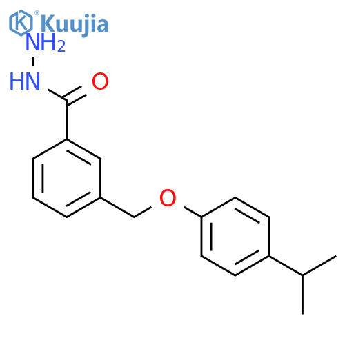 3-{4-(propan-2-yl)phenoxymethyl}benzohydrazide structure