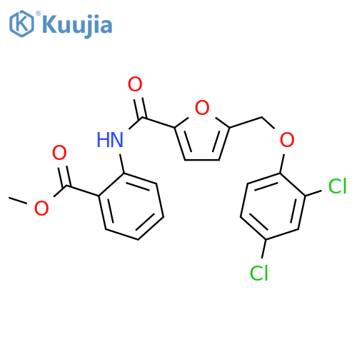 methyl 2-({5-[(2,4-dichlorophenoxy)methyl]-2-furoyl}amino)benzoate structure