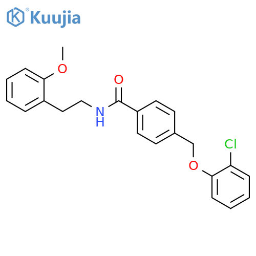 4-[(2-chlorophenoxy)methyl]-N-[2-(2-methoxyphenyl)ethyl]benzamide structure