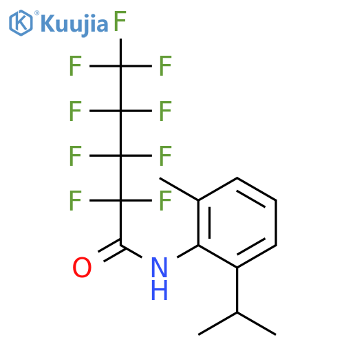 <br>2,2,3,3,4,4,5,5,5-Nonafluoro-pentanoic acid (2-isopropyl-6-methyl-phenyl)-a mide structure