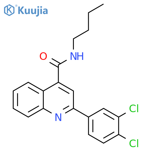 N-butyl-2-(3,4-dichlorophenyl)-4-quinolinecarboxamide structure