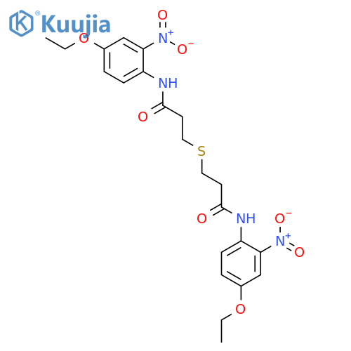 3,3'-sulfanediylbis[N-(4-ethoxy-2-nitrophenyl)propanamide] structure