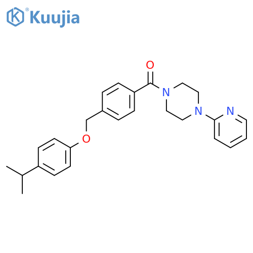 <br>(4-{[4-(propan-2-yl)phenoxy]methyl}phenyl)[4-(pyridin-2-yl)piperazin-1-yl]m ethanone structure