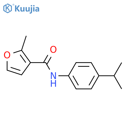 2-methyl-N-[4-(propan-2-yl)phenyl]furan-3-carboxamide structure
