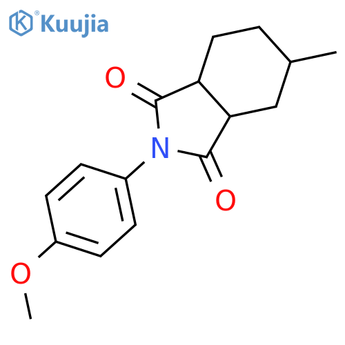 1H-ISOINDOLE-1,3(2H)-DIONE, HEXAHYDRO-2-(4-METHOXYPHENYL)-5-METHYL- structure