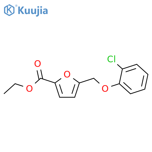 ethyl 5-[(2-chlorophenoxy)methyl]-2-furoate structure