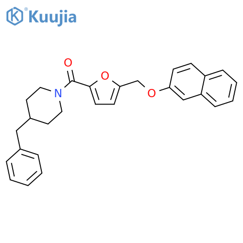 <br>(4-Benzyl-piperidin-1-yl)-[5-(naphthalen-2-yloxymethyl)-furan-2-yl]-methano ne structure