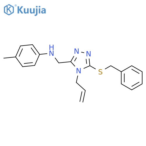 <br>N-{[4-allyl-5-(benzylsulfanyl)-4H-1,2,4-triazol-3-yl]methyl}-N-(4-methylphe nyl)amine structure
