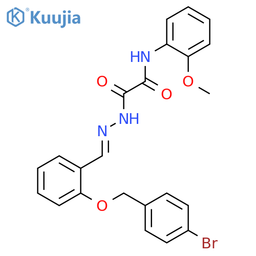 <br>1-[N'-({2-[(4-bromophenyl)methoxy]phenyl}methylidene)hydrazinecarbonyl]-N-( 2-methoxyphenyl)formamide structure
