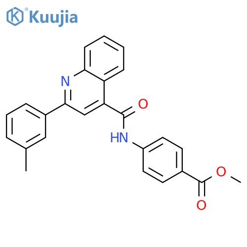 methyl 4-({[2-(3-methylphenyl)-4-quinolinyl]carbonyl}amino)benzoate structure