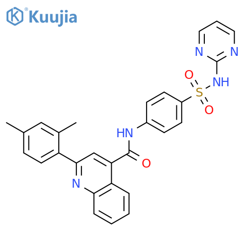 <br>2-(2,4-Dimethyl-phenyl)-quinoline-4-carboxylic acid [4-(pyrimidin-2-ylsulfa moyl)-phenyl]-amide structure