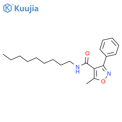 5-Methyl-3-phenyl-isoxazole-4-carboxylic acid nonylamide structure