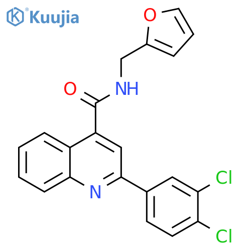 <br>2-(3,4-Dichloro-phenyl)-quinoline-4-carboxylic acid (furan-2-ylmethyl)-amid e structure