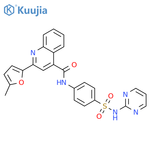 <br>2-(5-Methyl-furan-2-yl)-quinoline-4-carboxylic acid [4-(pyrimidin-2-ylsulfa moyl)-phenyl]-amide structure
