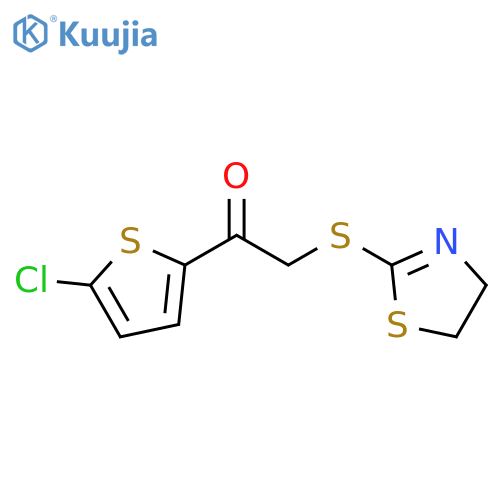 Ethanone, 1-(5-chloro-2-thienyl)-2-[(4,5-dihydro-2-thiazolyl)thio]- structure