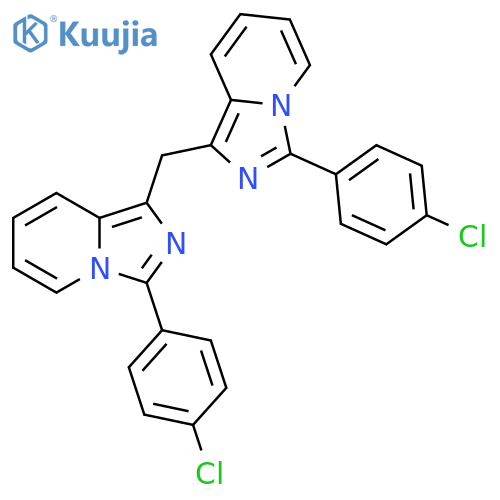 3-(4-Chlorophenyl)-1-{[3-(4-chlorophenyl)imidazo[1,5-a]pyridin-1-yl]methyl}imidazo[1,5-a]pyridine structure