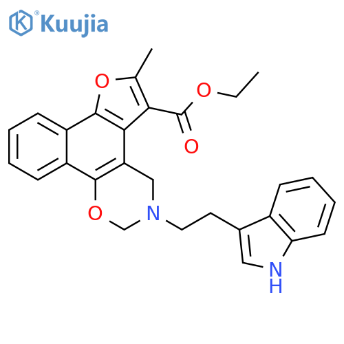 ethyl 9-2-(1H-indol-3-yl)ethyl-4-methyl-3,11-dioxa-9-azatetracyclo11.4.0.0^{2,6}.0^{7,12}heptadeca-1(17),2(6),4,7(12),13,15-hexaene-5-carboxylate structure