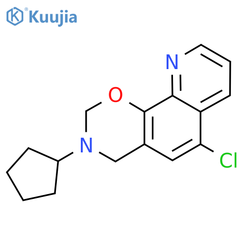 6-chloro-3-cyclopentyl-2H,3H,4H-1,3oxazino5,6-hquinoline structure