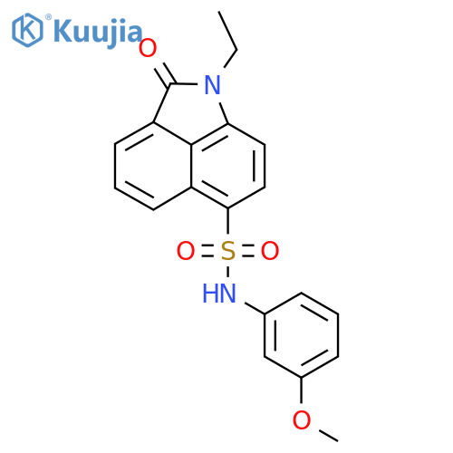2-ethyl-N-(3-methoxyphenyl)-3-oxo-2-azatricyclo6.3.1.0^{4,12}dodeca-1(11),4,6,8(12),9-pentaene-9-sulfonamide structure