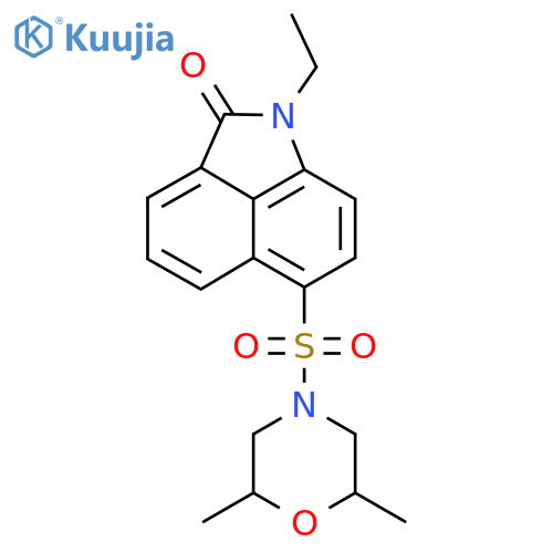 9-(2,6-dimethylmorpholin-4-yl)sulfonyl-2-ethyl-2-azatricyclo6.3.1.0^{4,12}dodeca-1(12),4,6,8,10-pentaen-3-one structure