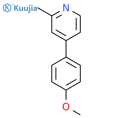 Pyridine, 4-(4-methoxyphenyl)-2-methyl- structure
